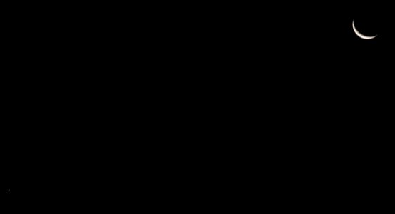 Jupiter and Waning Crescent Moon