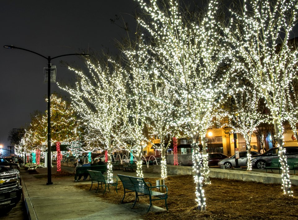 Holiday Lights in Downtown Macon, Georgia