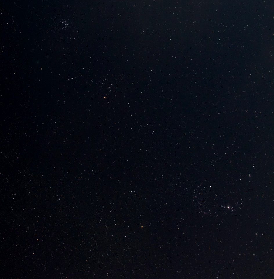 Comet 46/P Wirtanen, the Pleiades, and Orion on 12-17-18