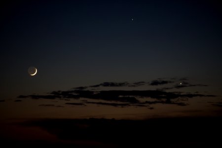 4% Waxing Crescent, Mercury, and Venus