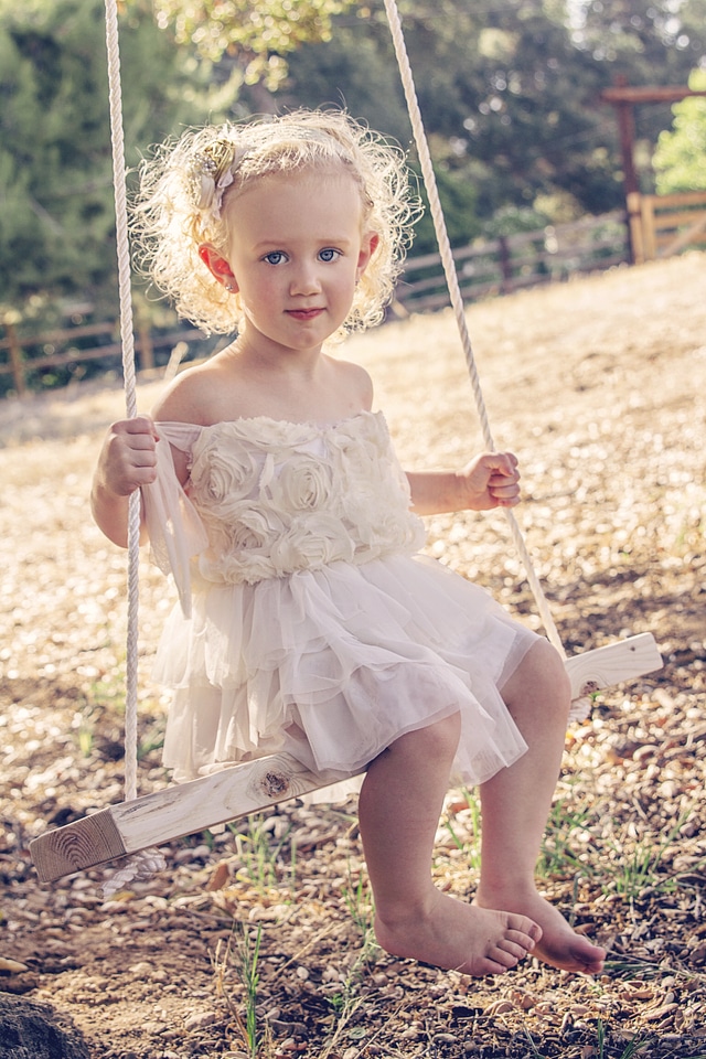 Summer fun swinging photo