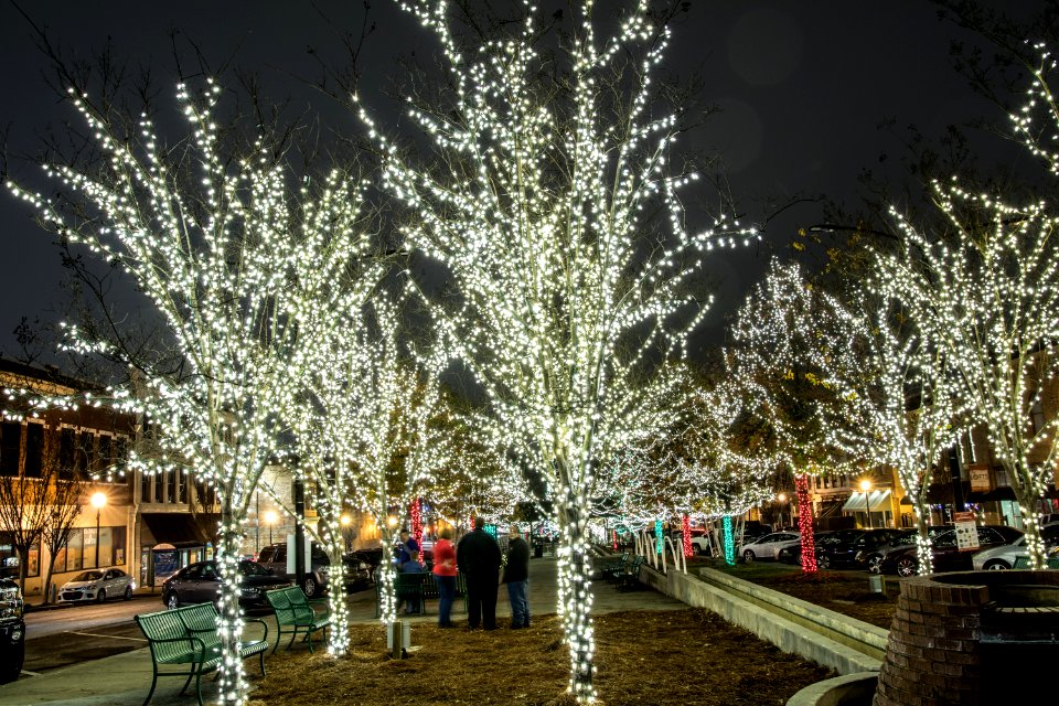 Holiday Lights in Downtown Macon, Georgia