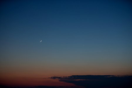 4% Waxing Crescent, Mercury, and Venus
