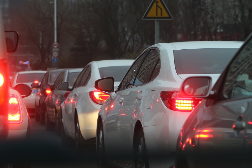 Traffic jam automotive row