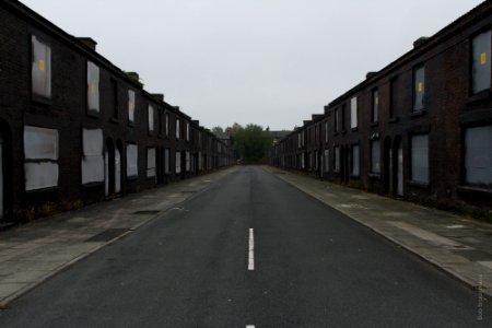 Liverpool, Powis Street painted black for BBC’s costume drama Peaky Blinders