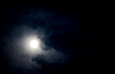 Saturn, Spica, and the Moon