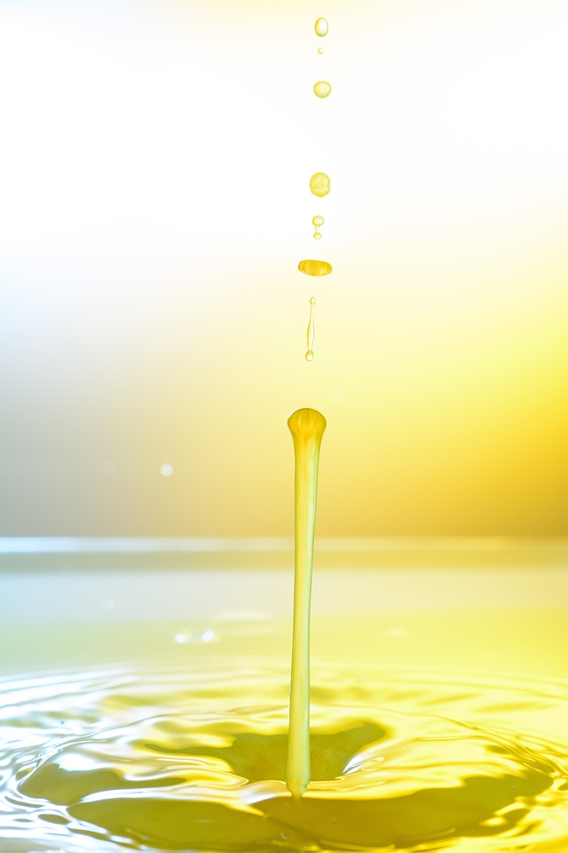 Drop of water liquid inject