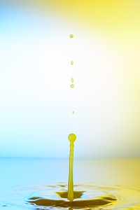 Drop of water liquid inject