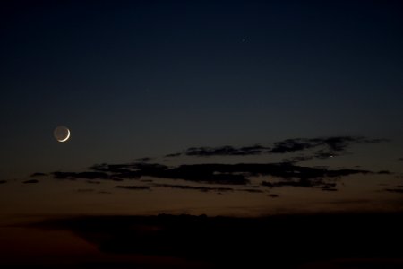 4% Waxing Crescent, Mercury, and Venus