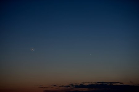4% Waxing Crescent, Mercury, and Venus