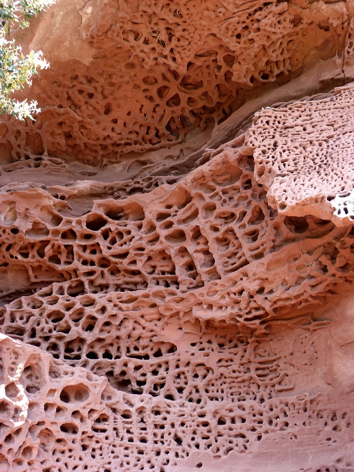 Rock erosion red