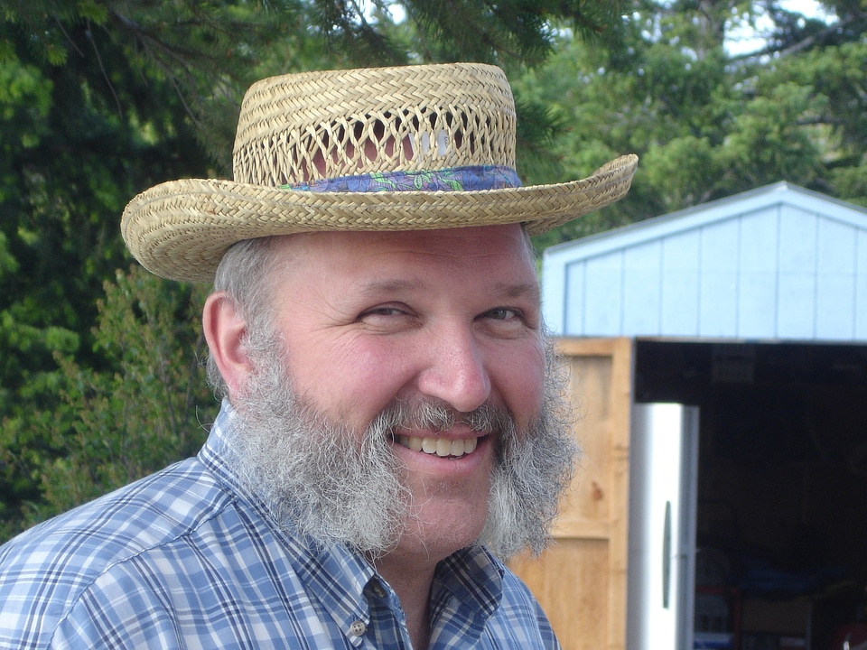 Laughing fuzzy beard lambchops