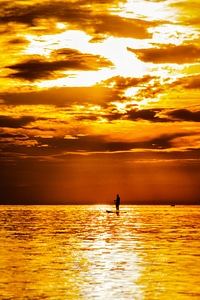 Water sky clouds photo