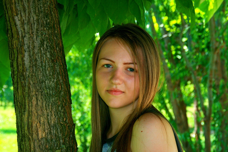 Portrait blond hair beauty