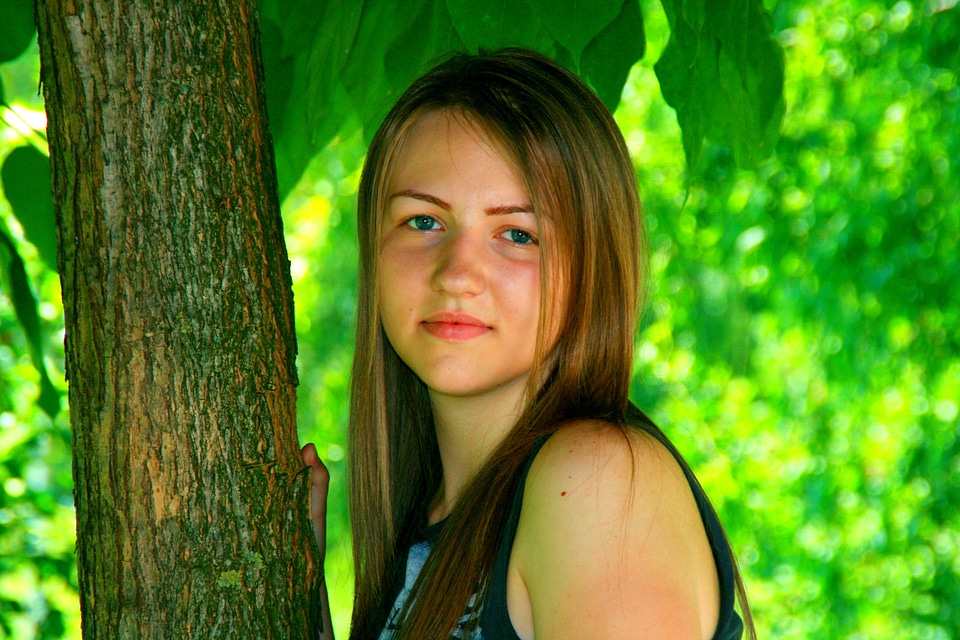 Portrait blond hair beauty