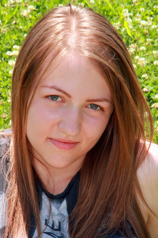 Portrait blond hair beauty