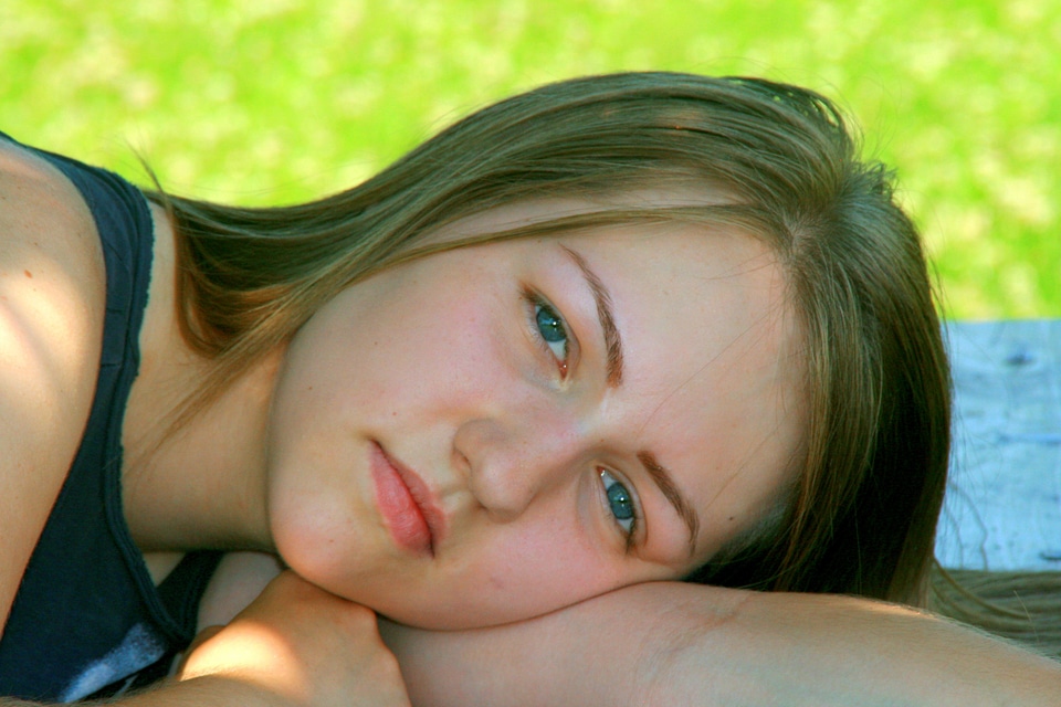 Portrait blond hair beauty