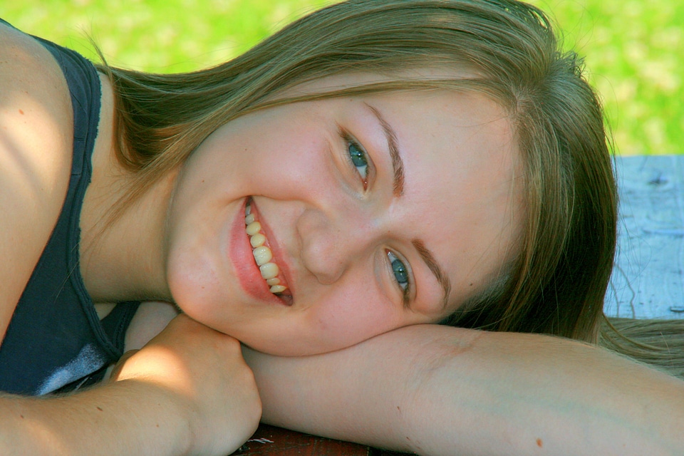 Portrait blond hair beauty