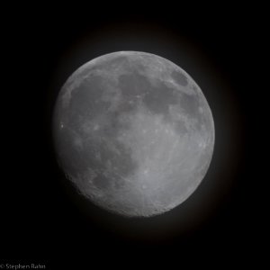 Cloudy Waxing Gibbous Moon on 6-17-16 photo