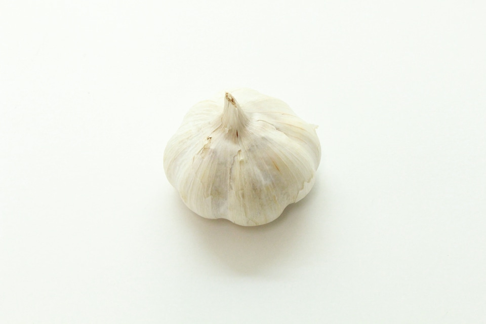 Raw raw garlic white