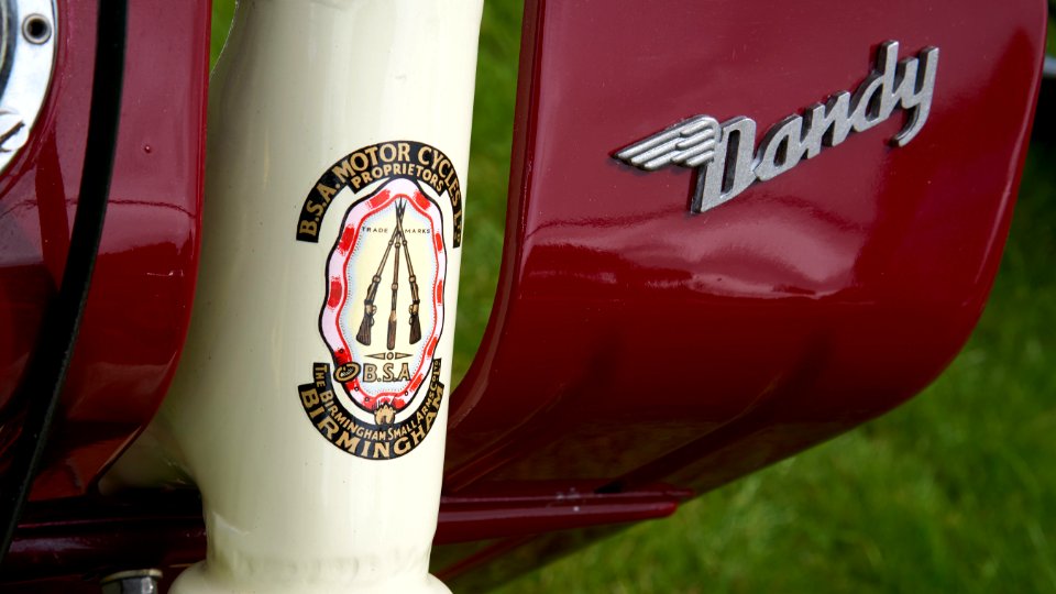 1958 BSA Dandy scooter, logos
