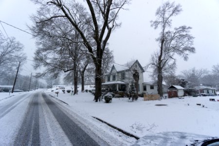 Snow in Adairsville, Georgia 2-25-15 photo