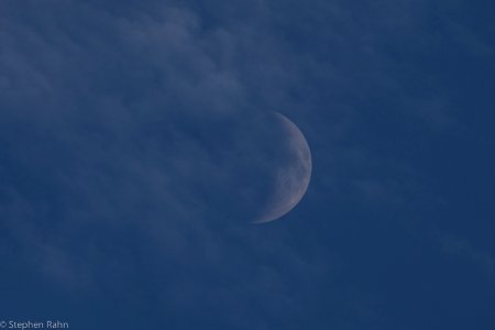 Waxing Crescent Moon - 34% Illuminated