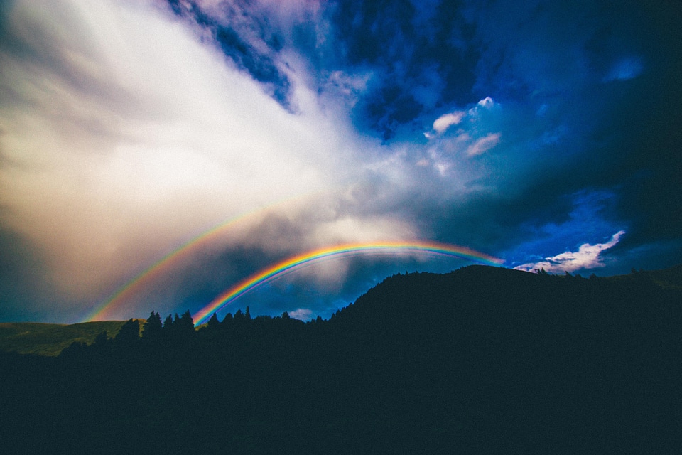 Rainbow beauty scene