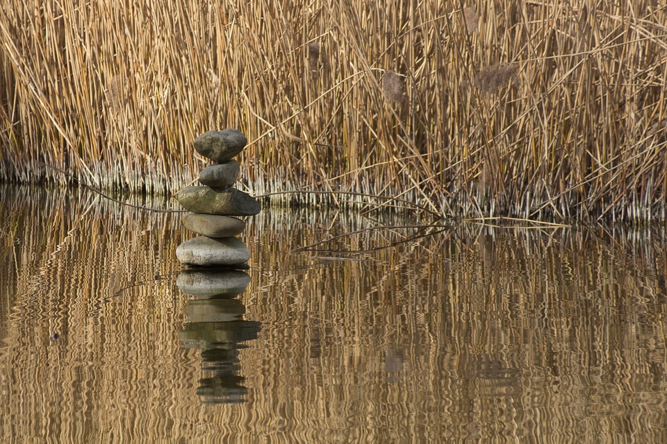 Beauty scene balancing stones