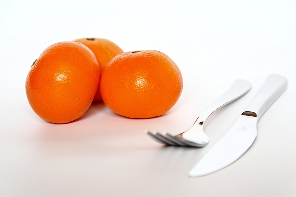 Metal tableware close up