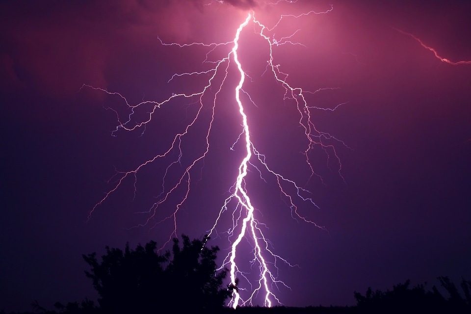 Purple storm weather