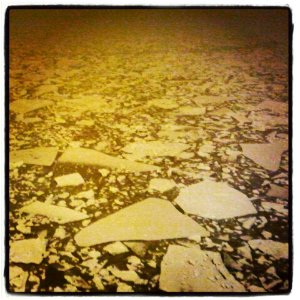 ice on the yellow sea