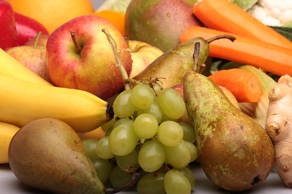 Still life apple pears