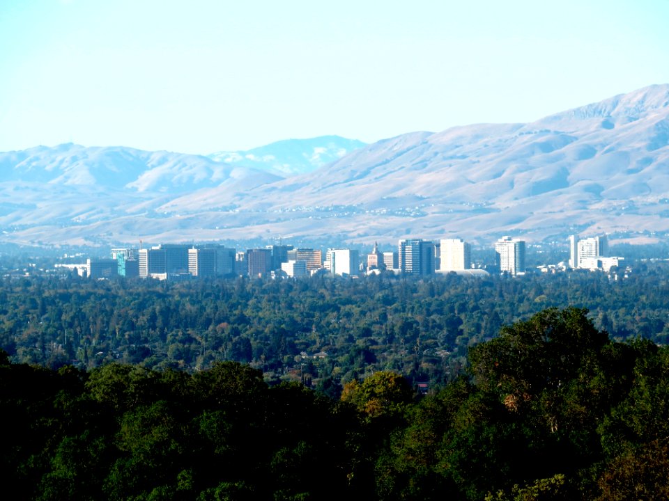 Downtown San Jose and Mt. Diablo