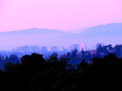 San Jose skyline at dusk