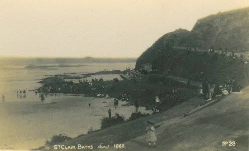 St Clair Baths looking towards Second Beach circa 1880 photo