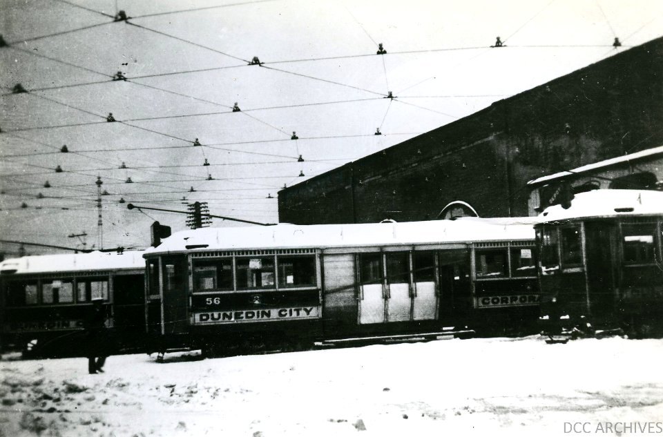 Tram in Snow, Market Reserve 1939