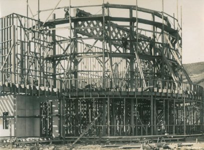 The Great Dome being constructed for the New Zealand South Seas Exhibition 1924