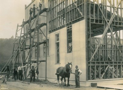 Construction of the New Zealand & South Seas Exhibition, Logan Park 1924-1925