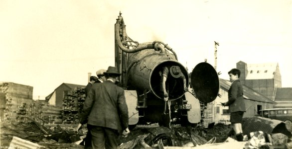 Truck unloading waste in vicinity of Orari Street/Andersons Bay Road c1925