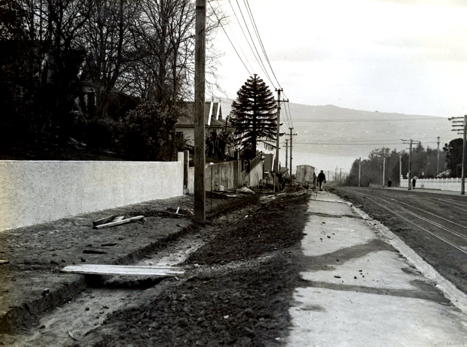 Widening Ross Street, near Bruce Street c1928