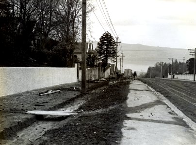 Widening Ross Street, near Bruce Street c1928 photo