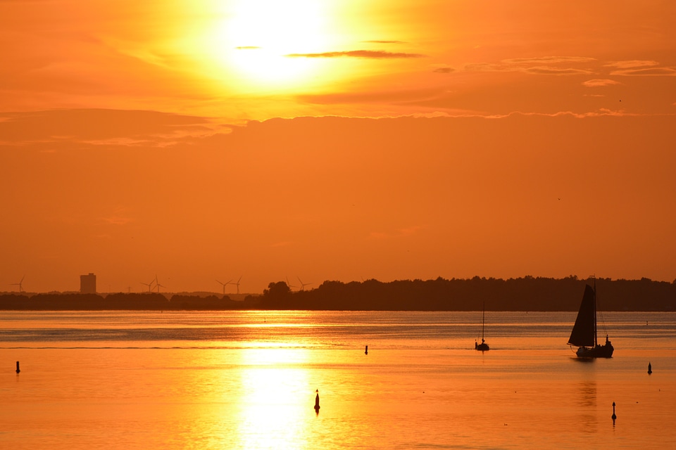 Nature colorful sunset landscape