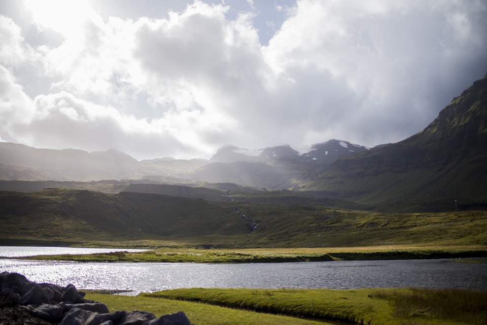 Mountains landscape rays