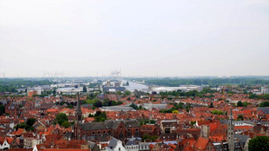 Vue aérienne de Bruges