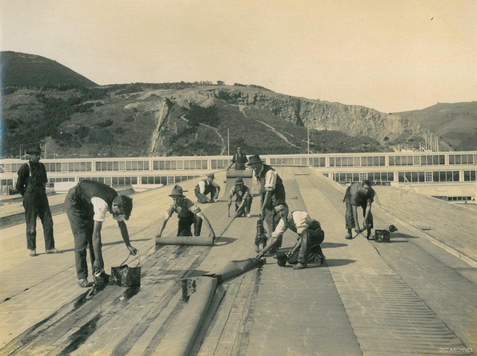 Workers on the New Zealand & South Seas Exhibition Site 1924