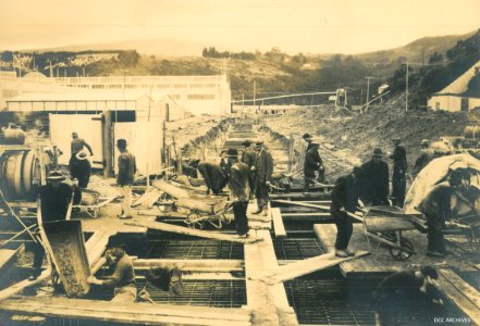 Union Street Culvert construction 1925 photo