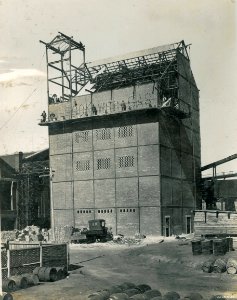 Vertical Retort Installation in progress, Dunedin Gasworks, 1927