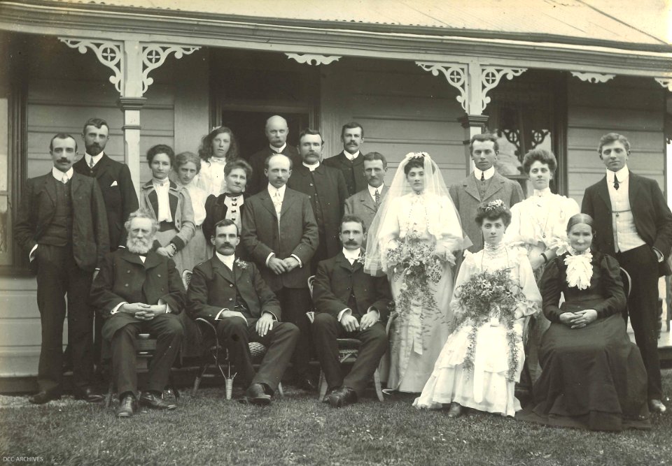 Wedding Group, Mosgiel and Taieri area c1906