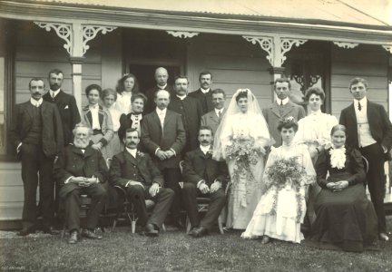 Wedding Group, Mosgiel and Taieri area c1906
